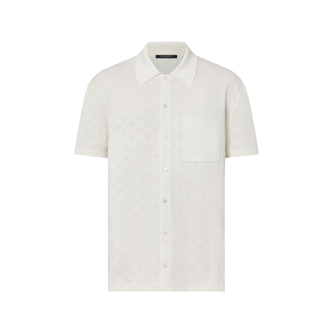 Monogram Pointelle Short-Sleeved Shirt - Ready-to-Wear 1AHWLF